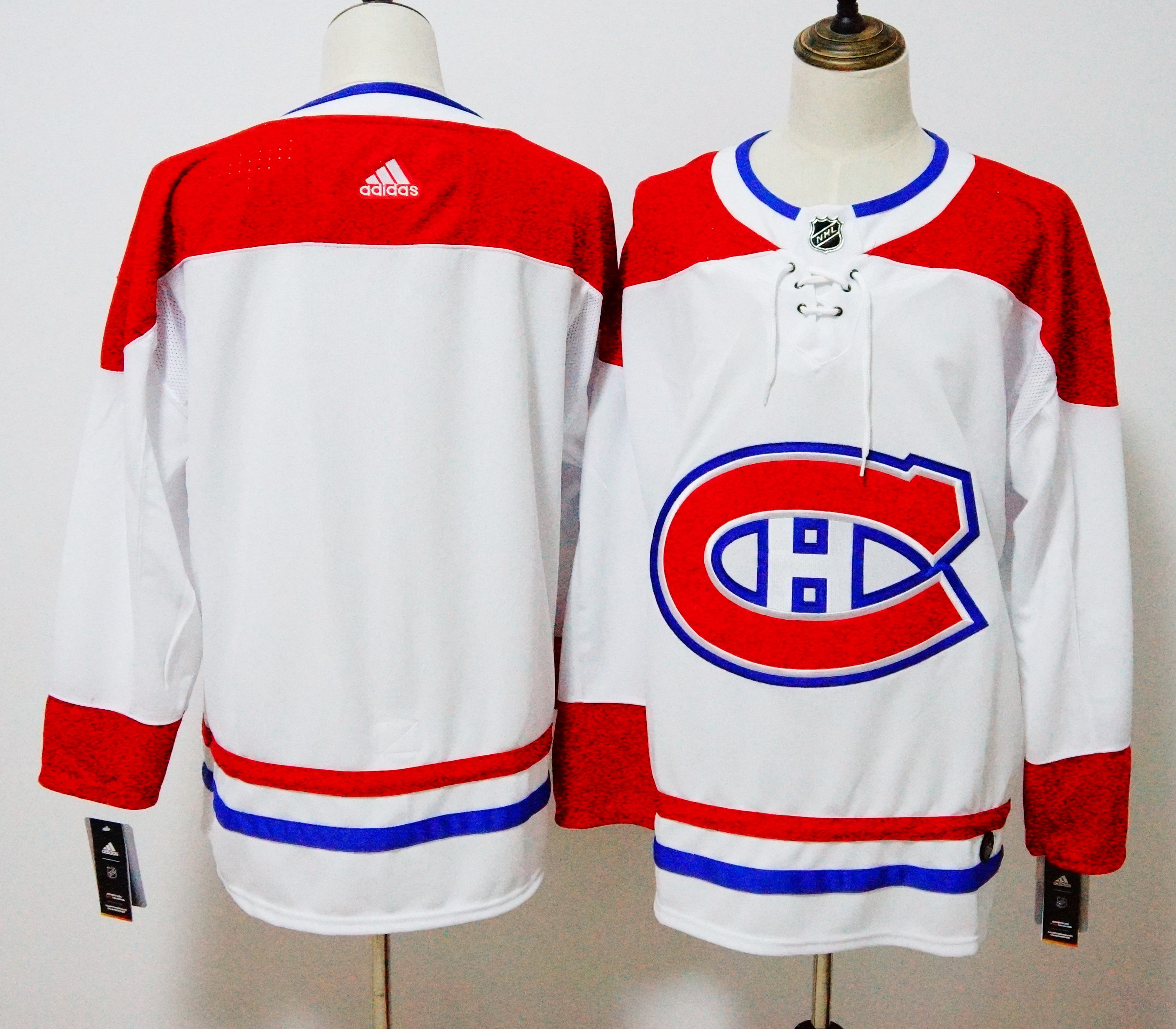 Men Montreal Canadiens Blank White Hockey Stitched Adidas NHL Jerseys->montreal canadiens->NHL Jersey